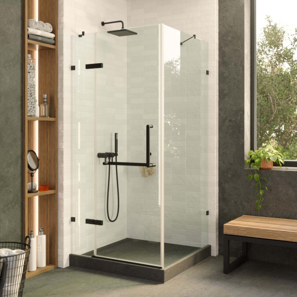 Shower Enclosure Hinged Frameless - Shower Doors