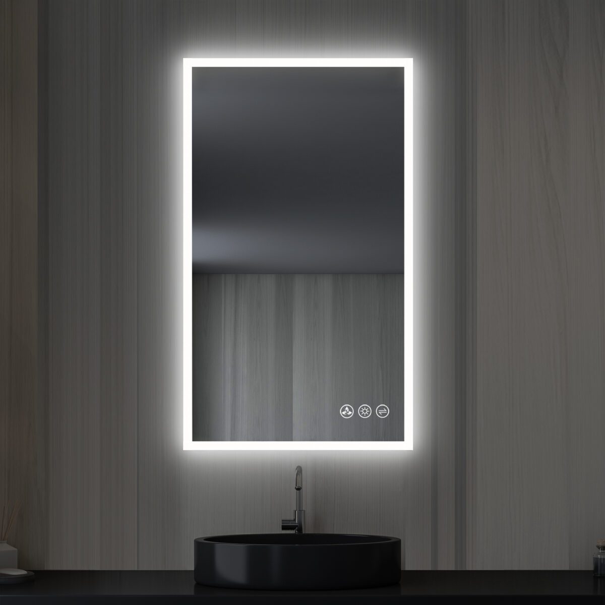 Beta 21″x36″ LED Mirror with Frosted Sides - Led Mirrors