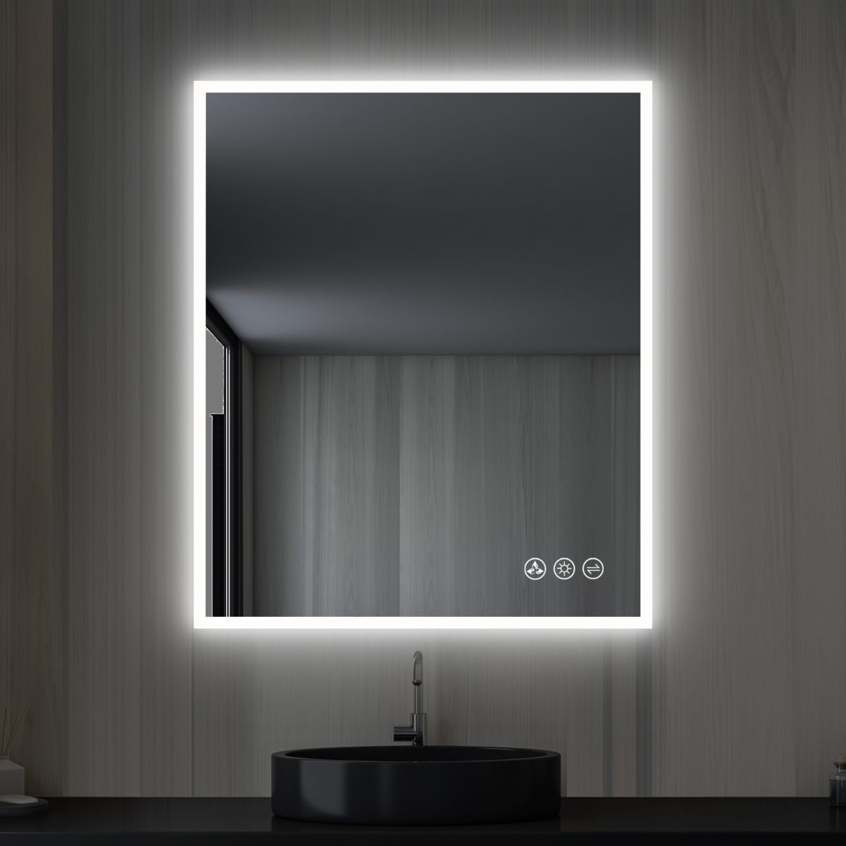 Beta 30″x36″ LED Mirror with Frosted Sides - Led Mirrors