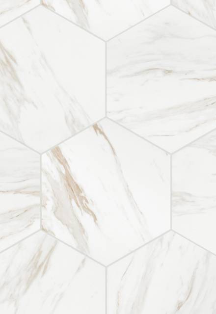Eterno Hex Carrara 8-5/8 in. x 9-7/8 in. Porcelain Floor and Wall Tile - Tiles