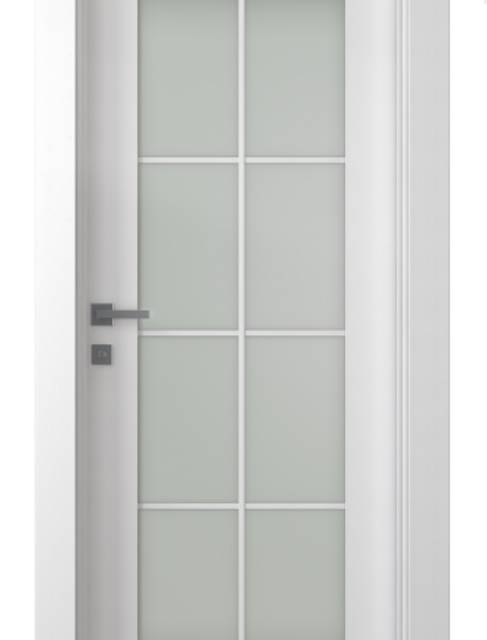 Palladio 8 Lite Vetro Bianco Noble Belldinni Modern Interior Door - French Series