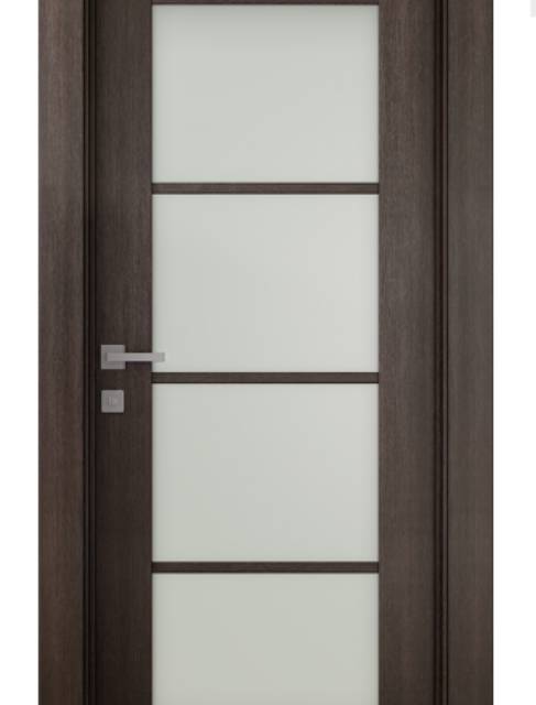 Avon 4 Lite Vetro Veralinga Oak Belldinni Modern Interior Door - French Series