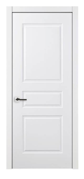 nova 3 panel soft white laminated traditional interior door 0