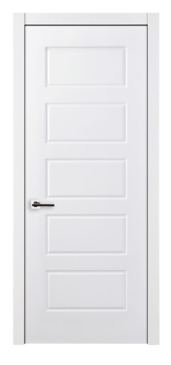 nova 5 panel soft white laminated traditional interior door 0