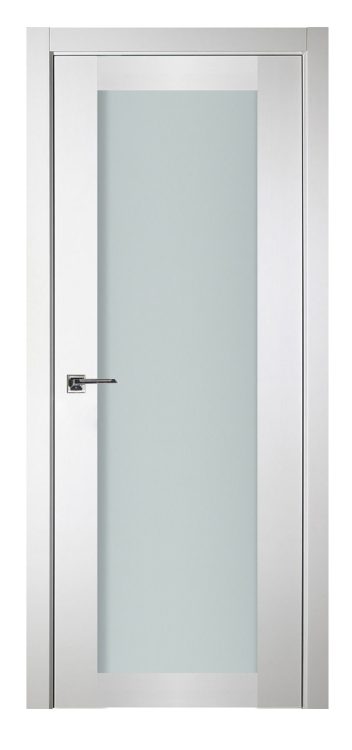 nova italia vetro 1 lite alaskan white laminate interior door 0