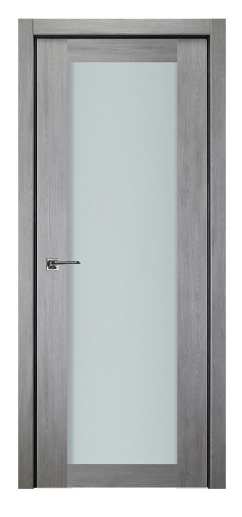 nova italia vetro 1 lite light grey laminate interior door 0