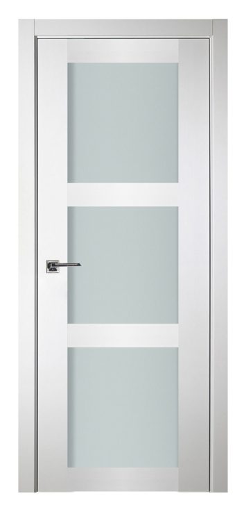 nova italia vetro 3 lite alaskan white laminate interior door 0