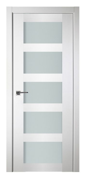 nova italia vetro 5 lite alaskan white laminate interior door 0