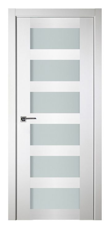 nova italia vetro 6 lite alaskan white laminate interior door 0