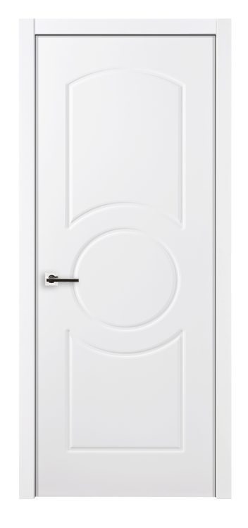 nova ovalo soft white laminated traditional interior door 0